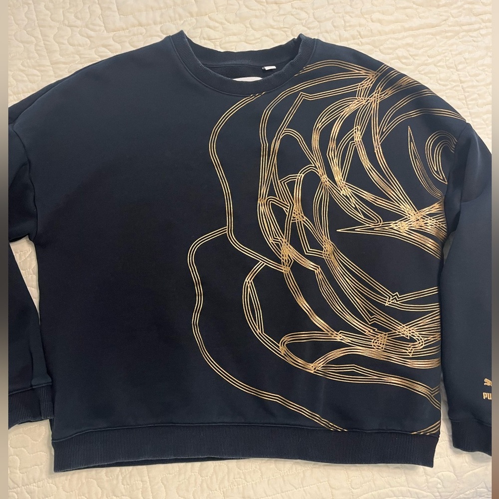 Puma Black Sweatshirt with Gold Design